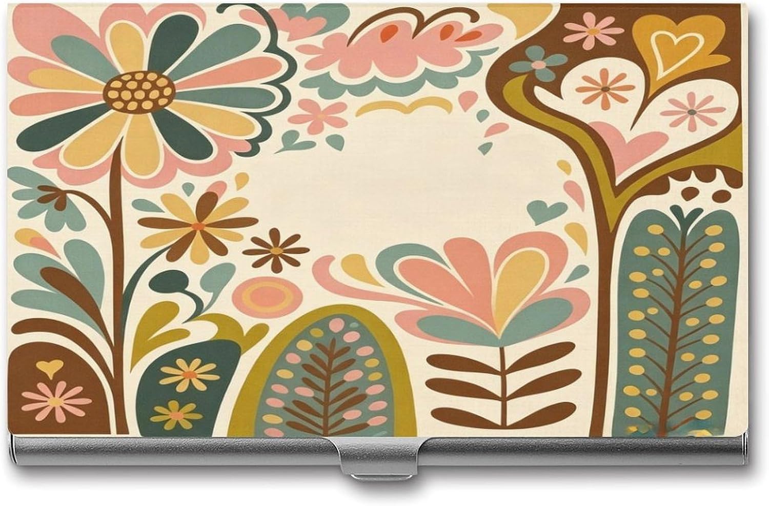 Boho Florals Business Card Holder Slim Business Card Case