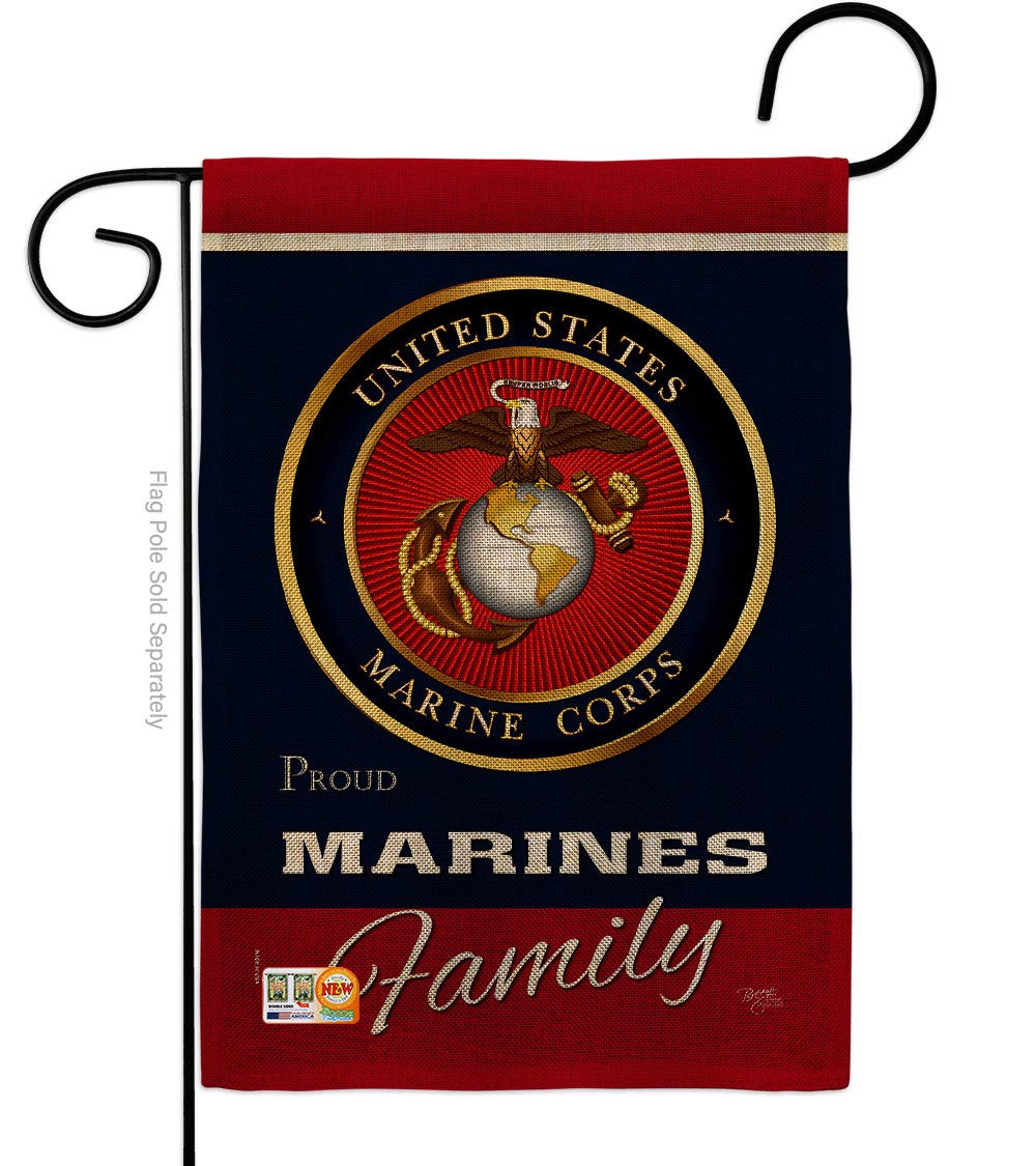 Drapeau de jardin USMC Semper Fi honneur aux vétérans forces armées américaines