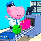 Hippo: Juego de profesión aeroportuaria: Aventura de viajes aéreos para toda la familia con actividades de aprendizaje para niños