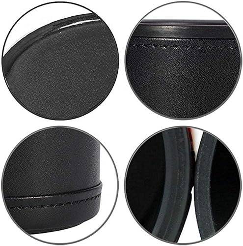 Miniatura 4 de Cyber-Deals Juego de dados de cuero sintético negro con forro de fieltro negro con póker blanco (Clubs Ace) y dados de pip en bolsa de