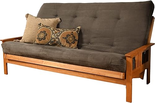Miniatura 3 de Kodiak Furniture Monterey - Futón tamaño Queen, acabado Butternut con colchón gris gamuza