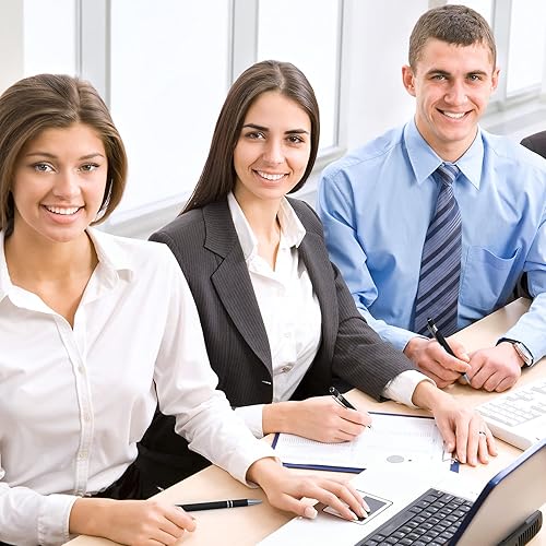 Miniatura 6 de 12 bolígrafos con punta de lápiz capacitivo, 0.039 in de tinta negra, bolígrafo de metal para pantallas táctiles, bolígrafo 2 en 1 (negro)