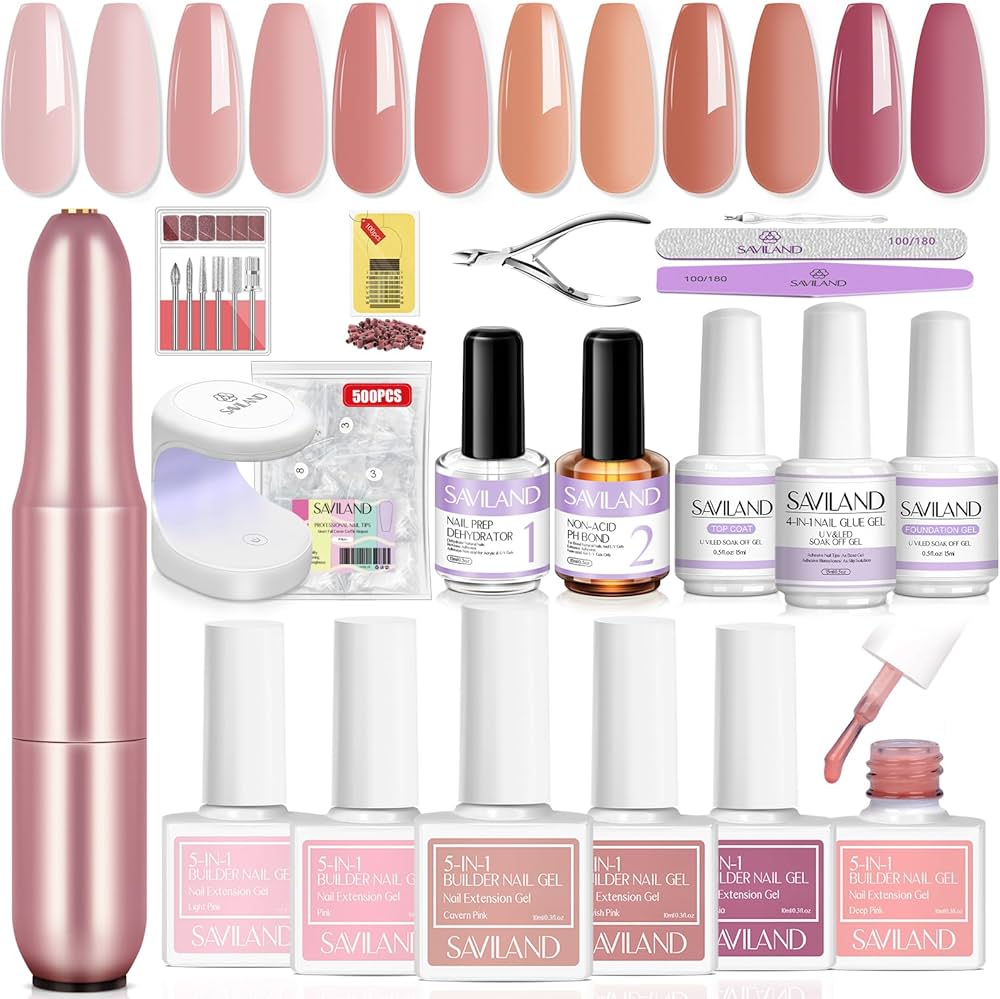 GEL NAIL セミナー DVDセット　未開封 Amazon.com: SAVILAND Gel Nail X Kit: 500 Pcs Square Nail Tips Gels