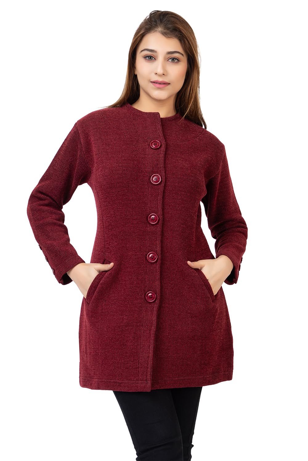 twenty me Winter Wear Casual Full Sleeve with Pockets Women's Long Cardigans (4577)-picture-31