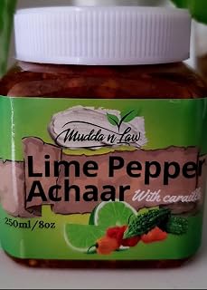 Mudda n' Law Lime Pepper Achaar with Caraille 8oz (Product of Trinidad & Tobago)
