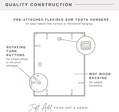 Miniatura 4 de MCS Edgeline - Marco de póster de metal, marco de fotos de carga trasera para arte de pared, 12 x 18 pulgadas, color plateado