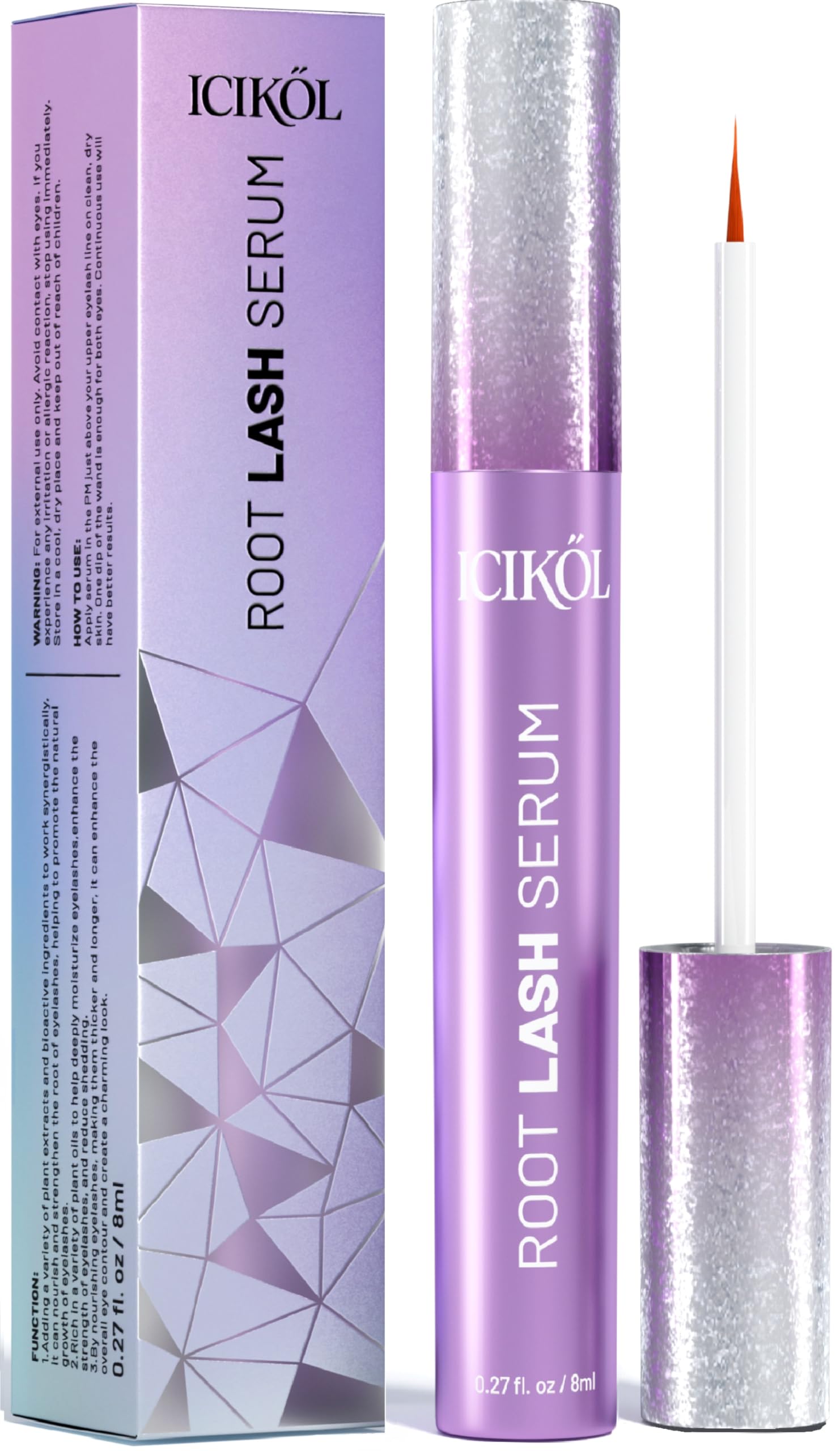 ICIKOL Lash Serum for Eyelash Growth Premium Lash Enhancing Serum for Women Men with Advanced Formula Volumizing Longer