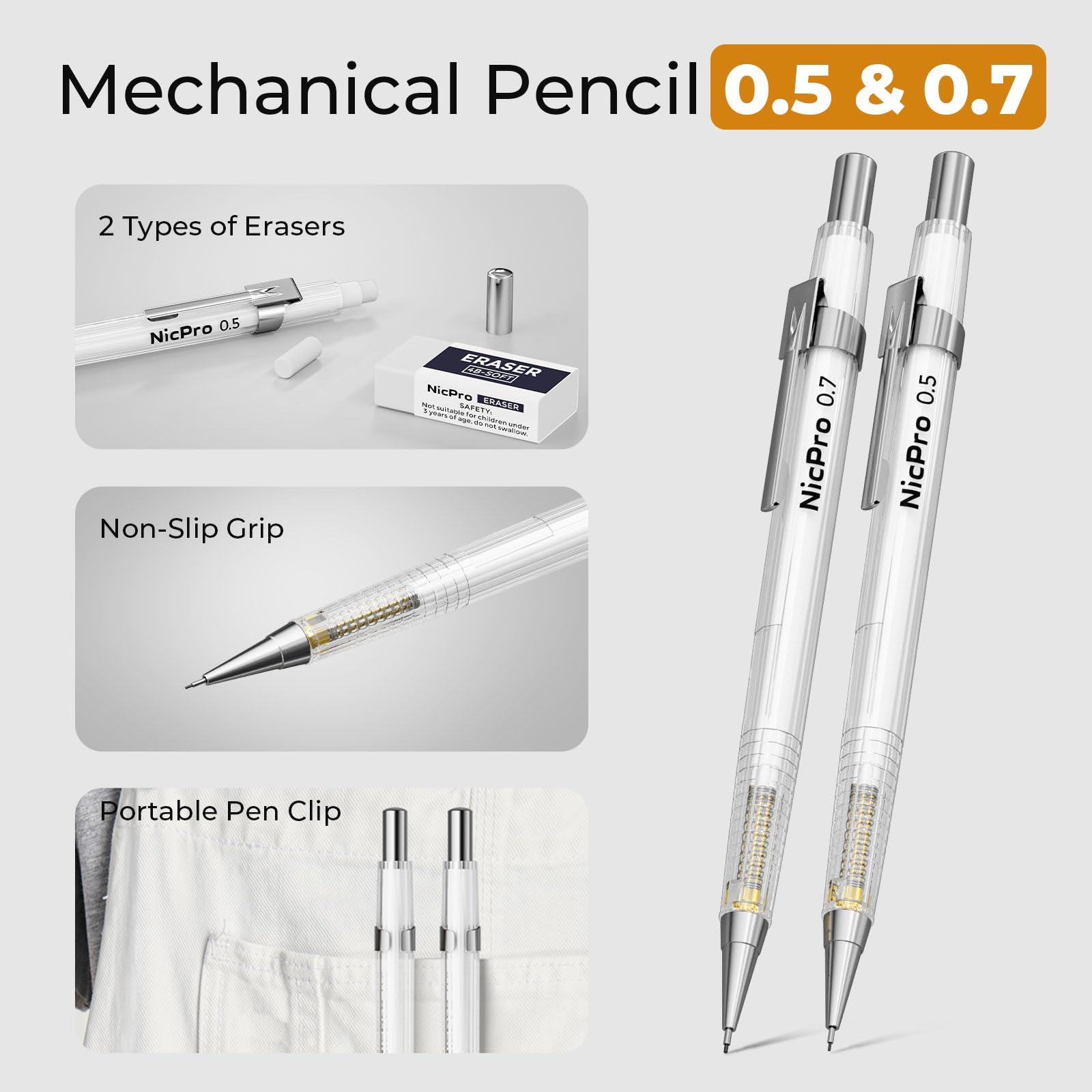 Nicpro Geometry Set - Drafting Tools for Students -5