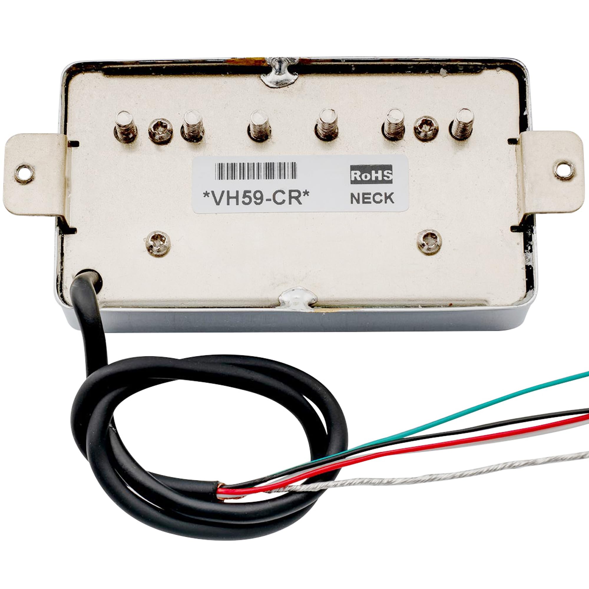 Artec VH59 Vintage Tone Covered Alnico 5 Humbucker Neck Pickup 7.4K for Les Paul Style Electric Guitar Chrome - Image 4