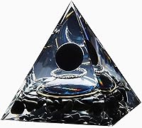 Vista 11 de Pirámide de orgón – Fuente de energía positiva para meditación, alivio del estrés, atracción de riqueza Pirámide de cristal Orgonita con cristales