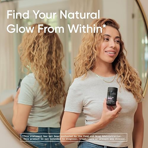 Miniatura 6 de Sports Research Suplemento de biotina vegana extra fuerte (vitamina B) con aceite de coco orgánico, apoya la queratina para un cabello y una piel