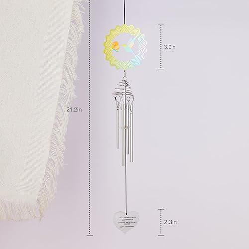 Miniatura 6 de Campanilla de viento de jubilación, regalos de jubilación para mujeres, profesores, enfermeras, regalos para jubilados para compañeros de trabajo,