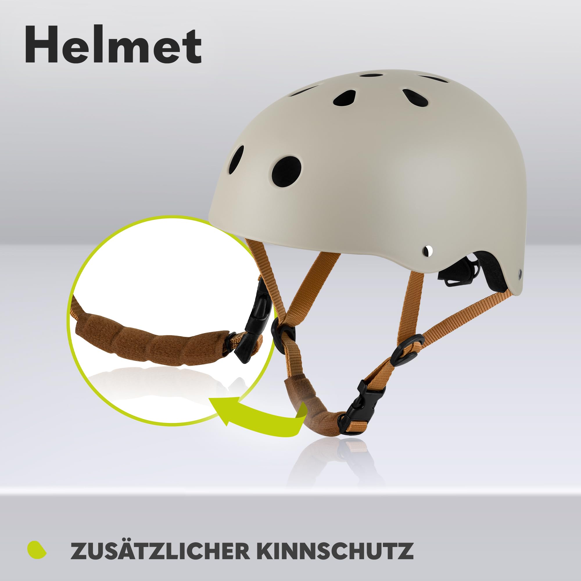LIONELO Helmet Schutzhelm für Kinder, verstellbar 50-56 cm, Kinnschutz, Intertek zertifizierter Helm für Mädchen und Jungen, Größe S