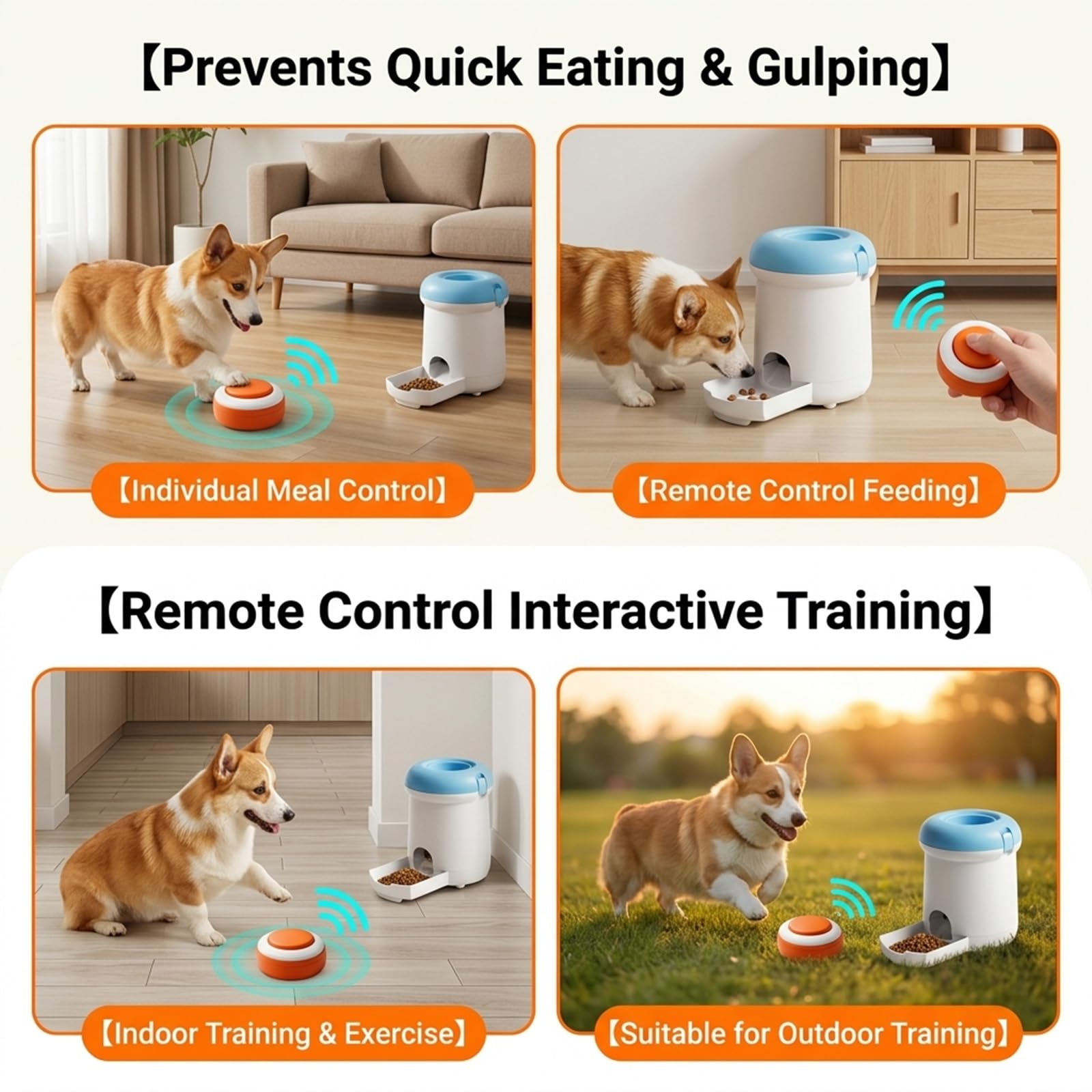 Dispensador automático de golosinas para mascotas, juguete interactivo para perros y gatos para entrenamiento de coeficiente intelectual y memoria, comedero para mascotas con control remoto