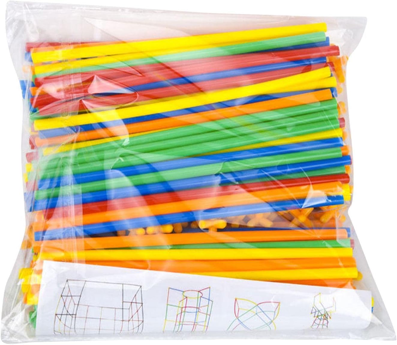 Construction Straws Connector Toys Straw Constructor Interlocking