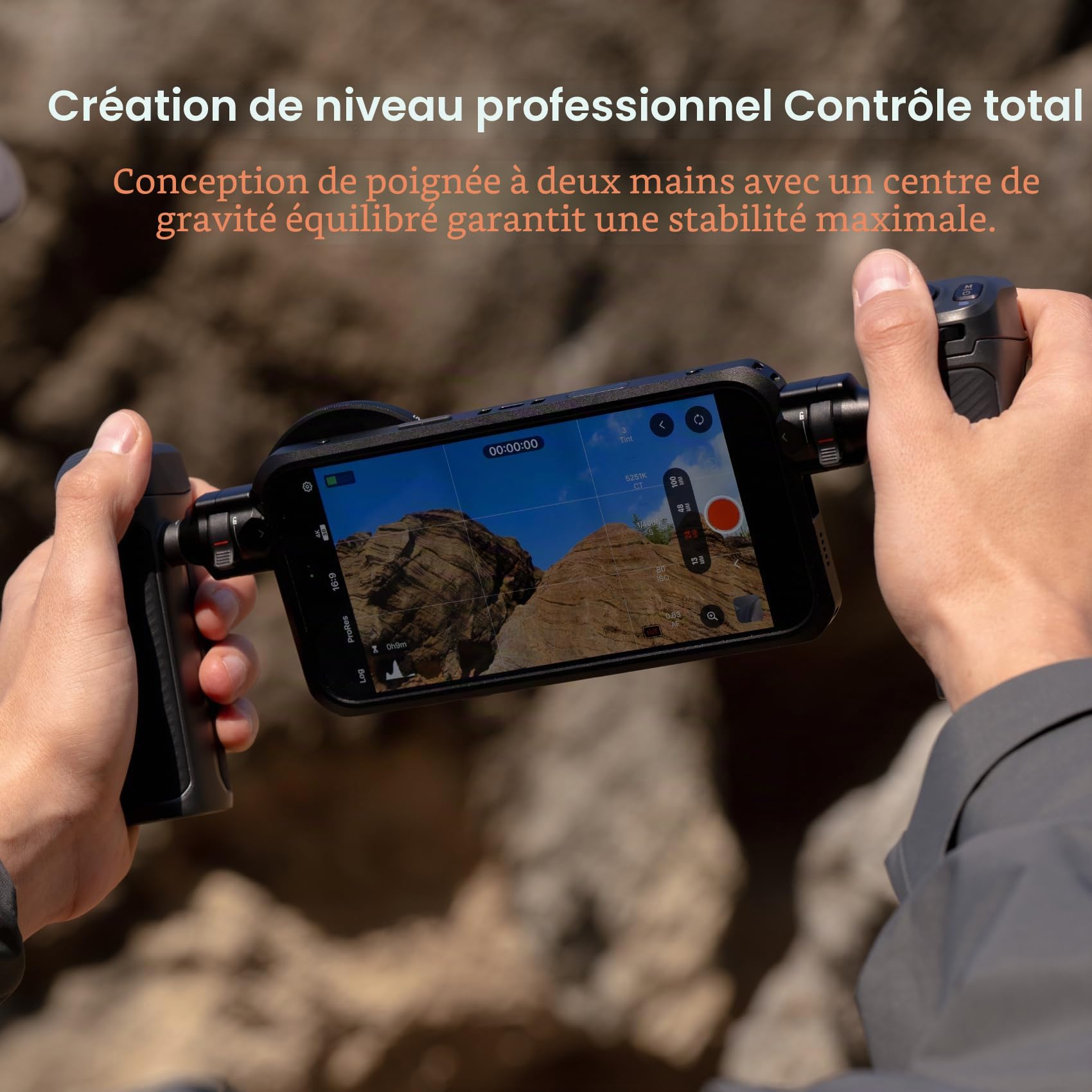 PGYTECH ProShot Kit Cage Vidéo pour Smartphone, Stabilisateur Professionnel pour Vlog en Aluminium avec Double Poignée à Libération Rapide & Commande Bluetooth sans Fil pour iPhone 17 Pro