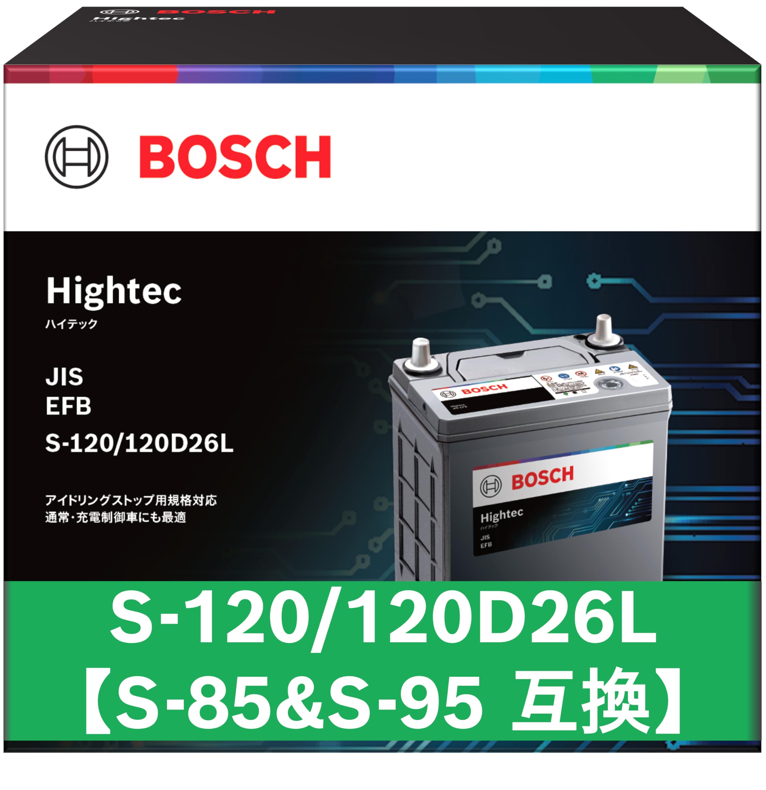BOSCH バッテリー S-120/120D26L (HTP-S-95/130D26L 後継モデル) BOSCH（ボッシュ） バッテリー ハイテック プレミアム S-95 130D26L