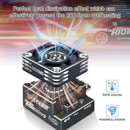 Miniatura 6 de Surpass Hobby Ventilador de refrigeración RC de 30 mm Disipación de calor 28000RPM Ventilador de refrigeración ESC para auto RC Turbo Esc A3 de 18,