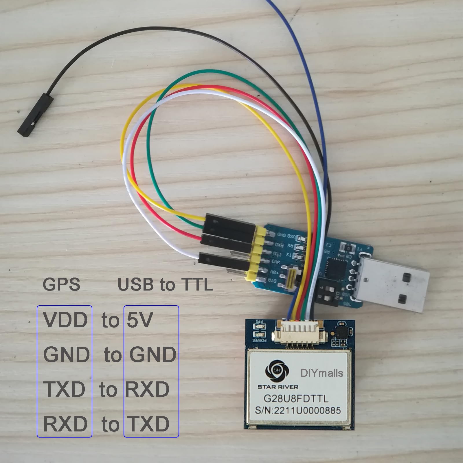 DIYmalls G28U8FDTTL Módulo receptor GPS Glonass QMC5883L Brújula con antena de cerámica flash 9600bps 1Hz chip NMEA-0183 M8 para control de vuelo Arduino