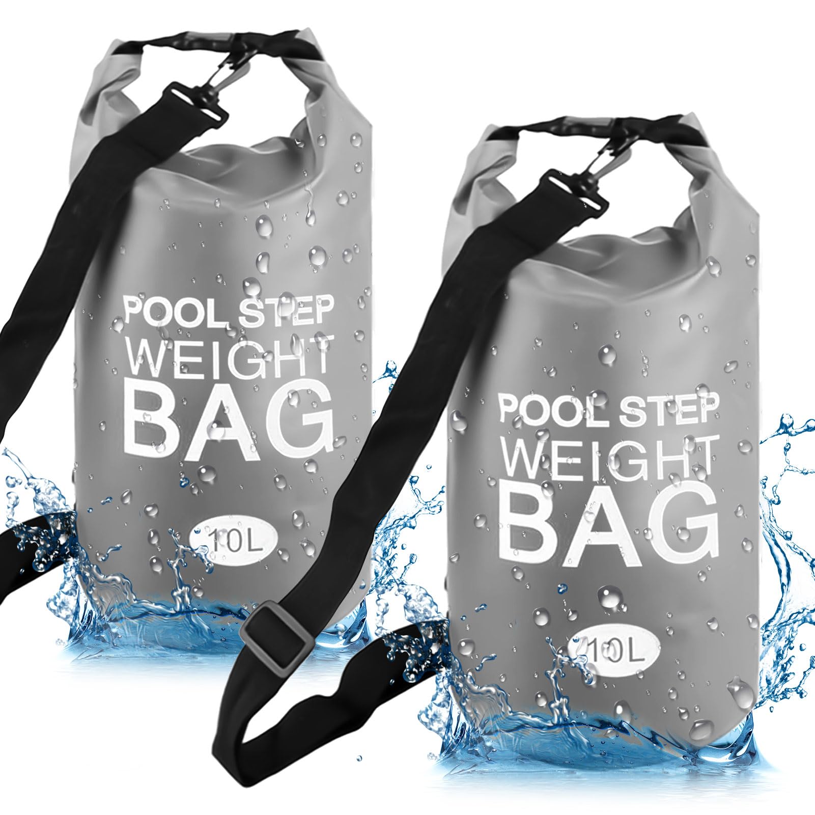 Yjkedfh Lot De 2 Poids 10L Pour Échelles De Piscine - Sacs Sable Imperméables Avec Poignée