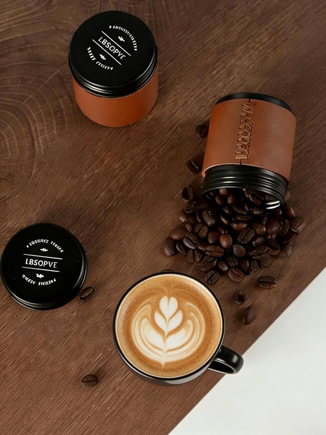 Frasco de Aluminio Hermético para Café, Té y Especias, Negro miniatura 4