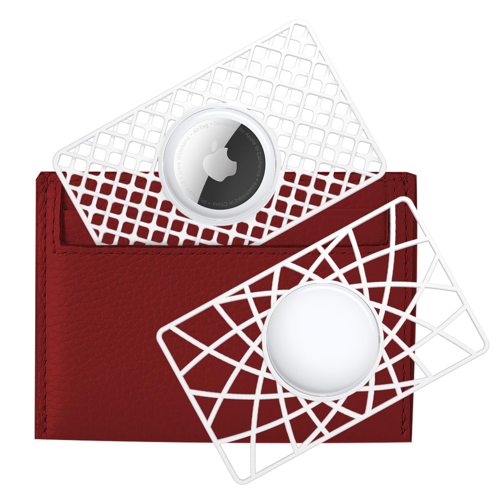 WALNEW AirTag Wallet Holder 2 Pack, Ultra Slim Thin Credit Card Size Case for Air Tags, 0.1 inch Thickness Airtag Holder for Purse, Backpack, Clutch