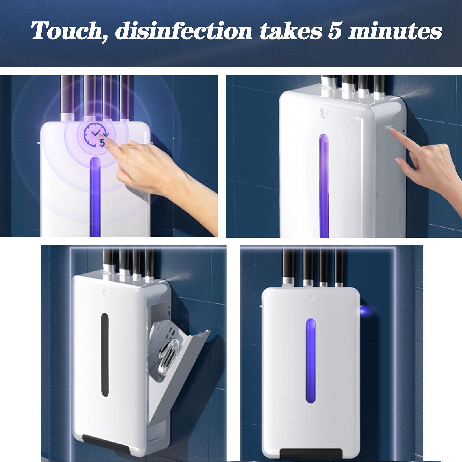 Desinfección inteligente de cuchillos, tenedor de desinfección, palillos, soporte para secado de máquina, se separa para una fácil limpieza, cuchillo, utensilio, cuchara, tenedor Ranura única para