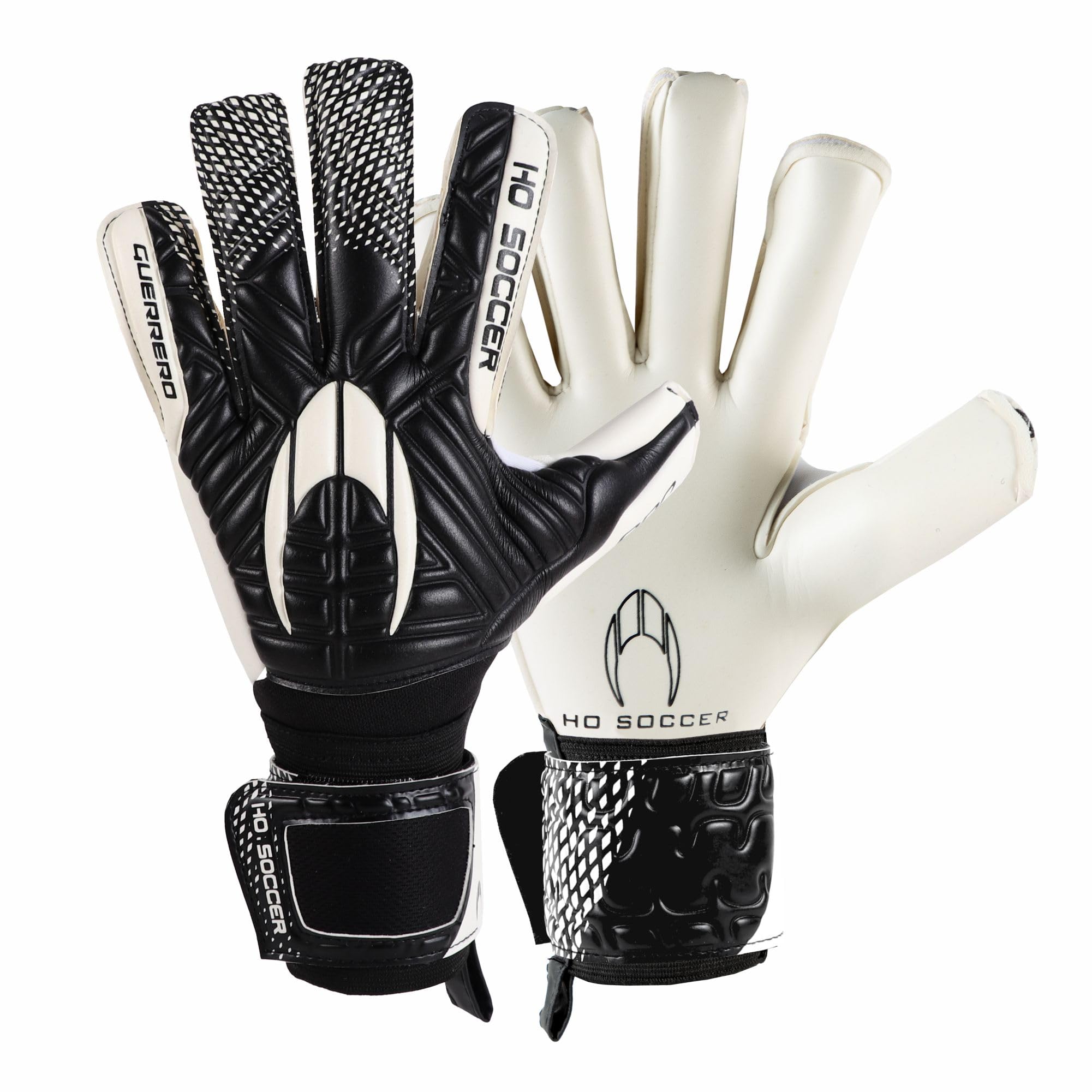 HO Soccer Guerrero Pro Justice RN Black Guanti da Portiere, Unisex Adulto, Nero/Bianco 8,5