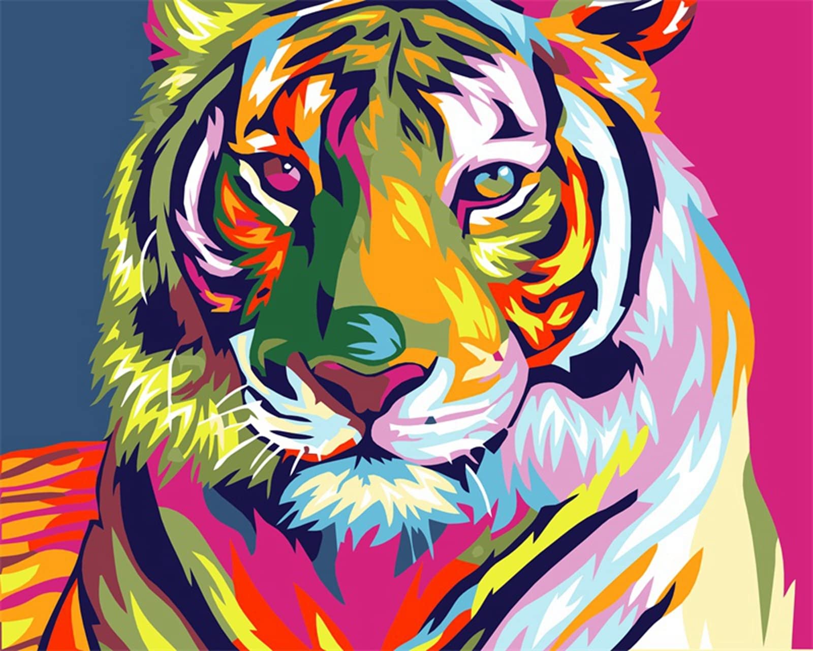 原画　虎　送料込み　十二支　SSM　動物画　絵画　アクリル画　現代アート　細密画 松井悠康 干支色紙 ： 寅 「 吠え虎 」 色紙絵 絵画 日本画 とら