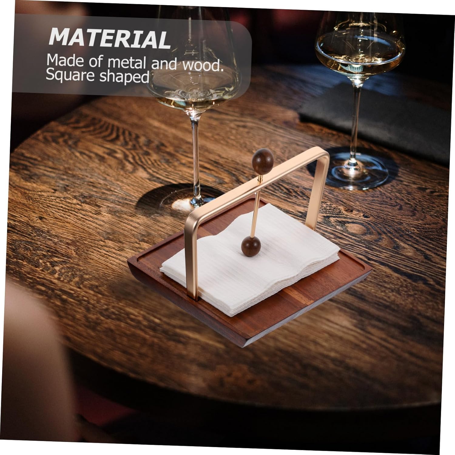Zerodeko Napkin Holder for Dining Table Vintage and Elegant Napkin Dispenser for Home Kitchen Cafe and Restaurant Decor Ample Storage