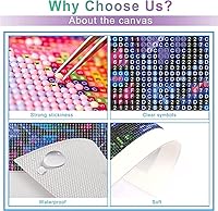 Vista 3 de Kits de pintura de diamantes 5D, paisaje natural, arte de diamantes para niños, pintura por número para adultos, 12 x 24 pulgadas, gran taladro