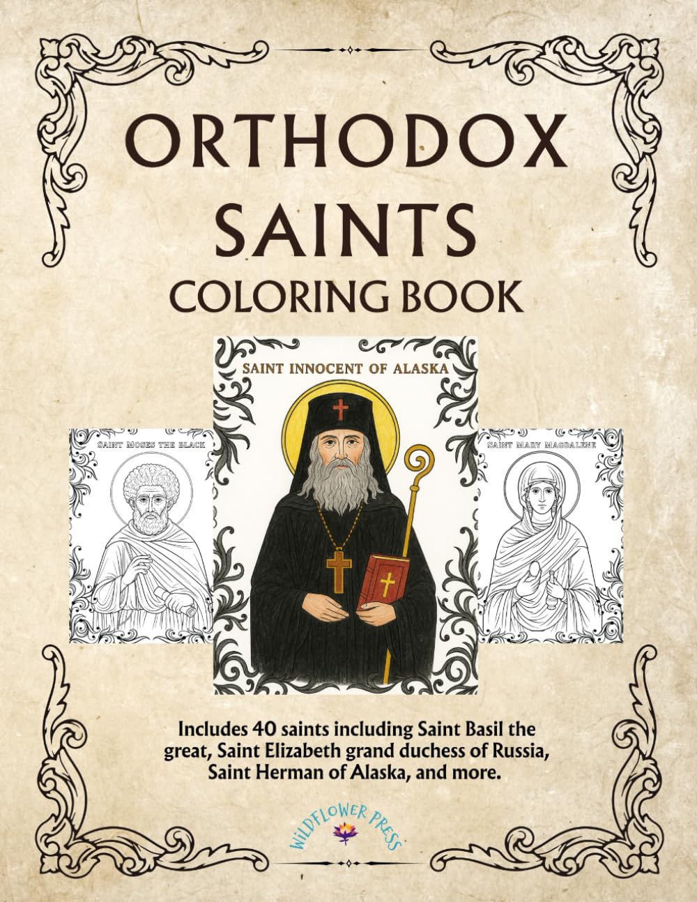 Orthodox Saints Coloring Book for Children Adults & Teens | 40 Beloved Orthodox Christian Saints | 8.5x11" Religious Coloring Pages | Inspirational ... Saint Elizabeth grand duchess of Russia