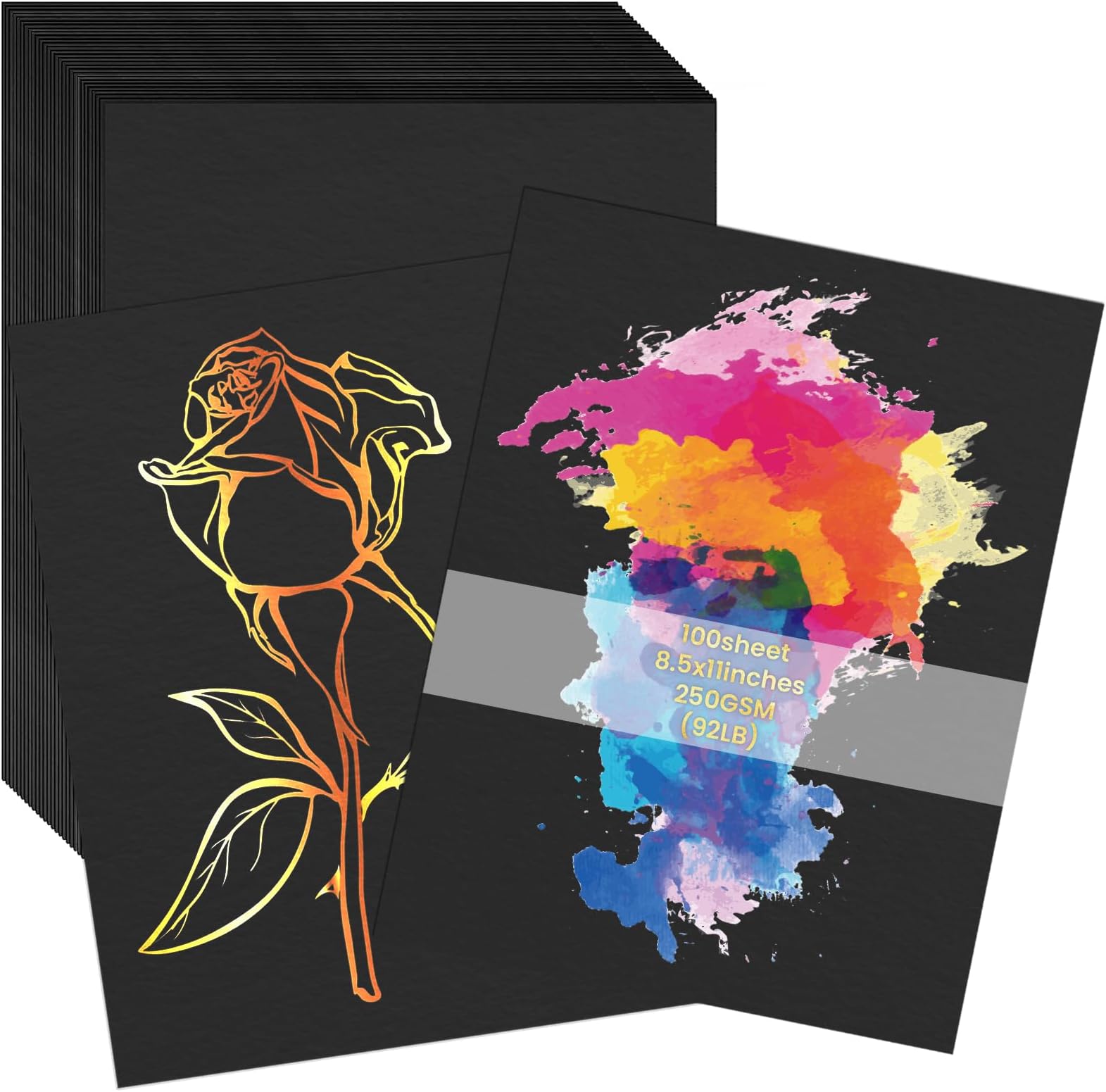 50 Sheets Brown Kraft Cardstock 4 x 6 Inch Thick Paper