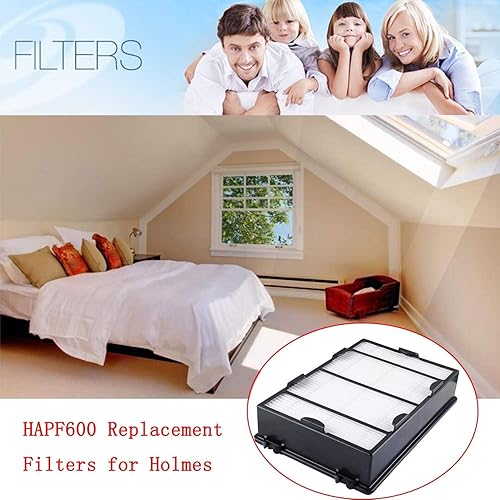 Miniatura 4 de HAPF600 - Filtro HEPA verdadero, paquete de 3 unidades compatibles con filtro Holmes B. Repuesto para HAPF600D HAP615 HAP625 HAP650 HAP675RC HAP725
