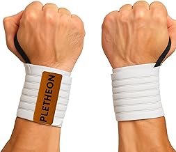 PLETHEON Wrist Support Band for Gym, Workout & Weightlifting | Adjustable Wrist Strap for Men & Women | Pain Relief & Wrist Stability for Fitness & Sports (VENTILATED WHITE)