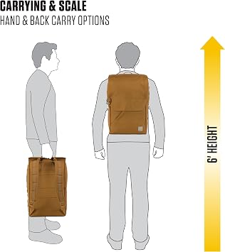 Carhartt Unisex's 21l Top-Load Backpack, Water Resistant Coated Canvas Base with Laptop Sleeve Brown, One Size