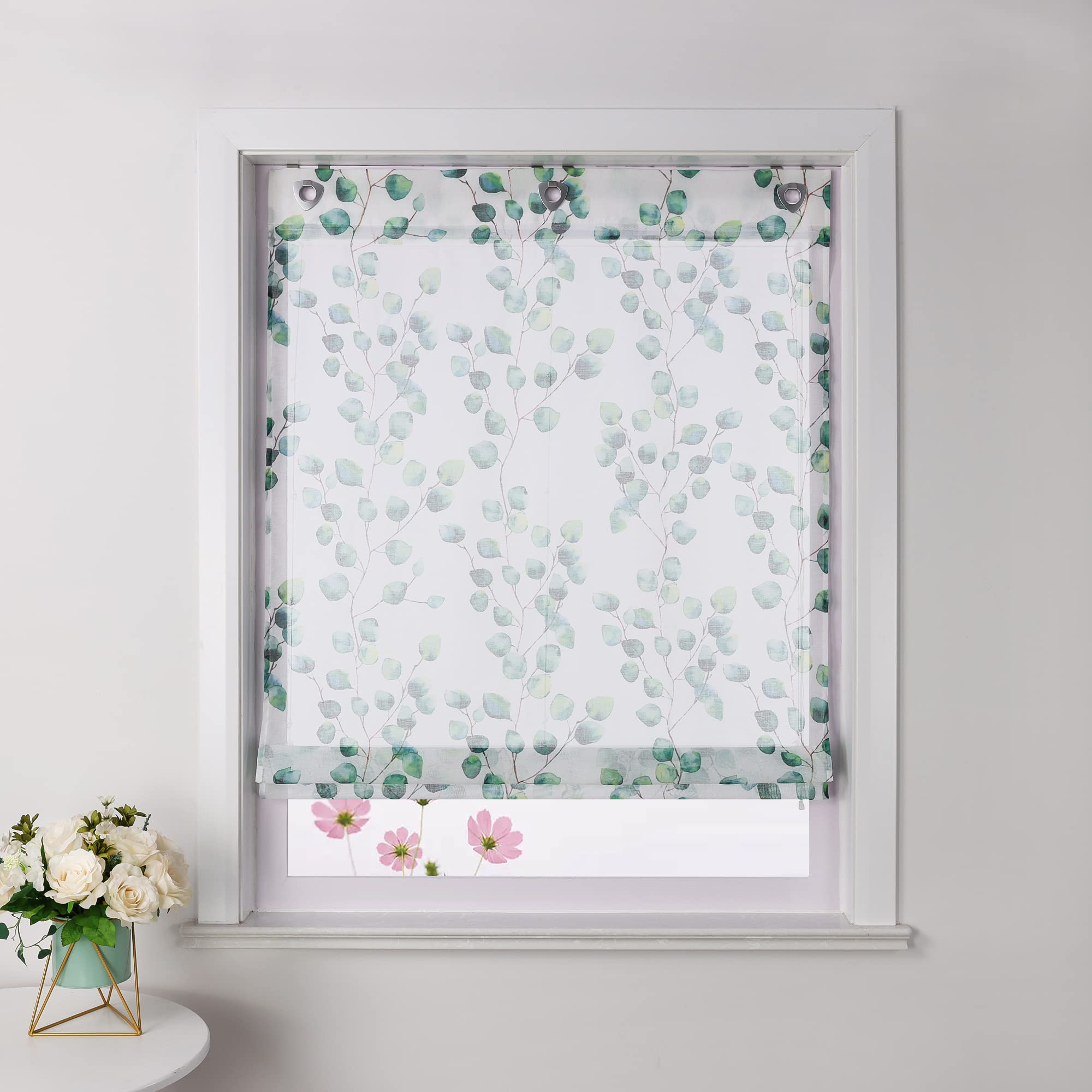 Joyswahl Store Romain En Voile Avec Crochets Zoe Blanc 60 X 140 Cm