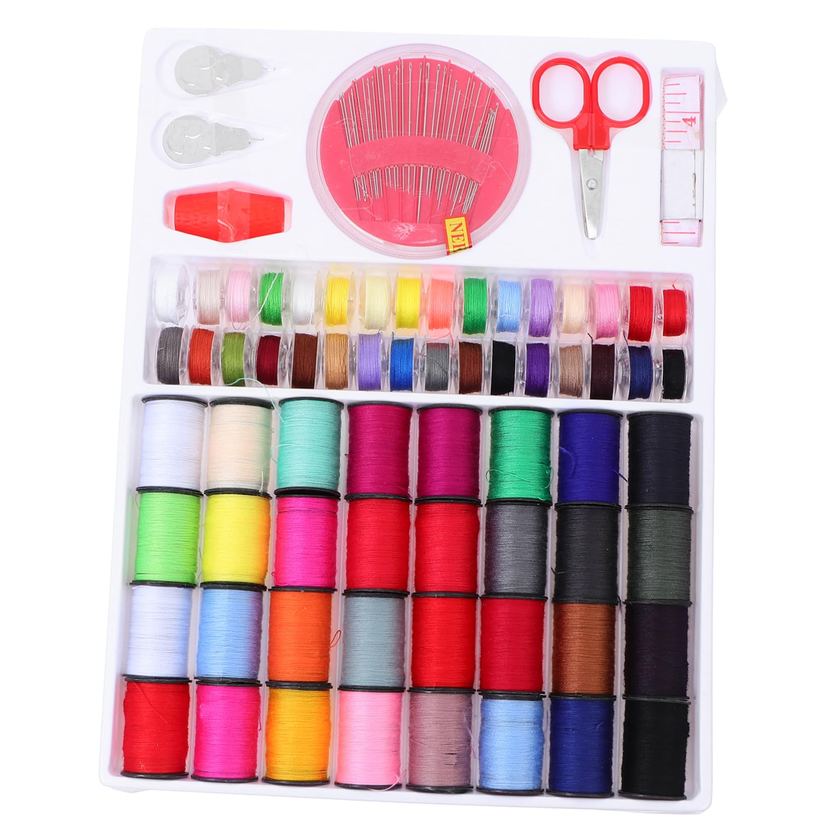 ERINGOGO 1Set Sewing Thread Supplies Set Colors Bobbins for Hand Crafts Home Sewing Emergency Repairs Complete Stitching Tools Kit for Adults for Travel Projects