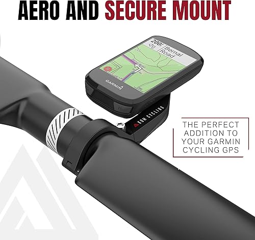 Miniatura 2 de KOM Cycling Garmin Soporte de bicicleta con acabado de carbono de Garmin Edge Mount diseñado para Garmin Edge 530 y otros modelos de Garmin (Aero -