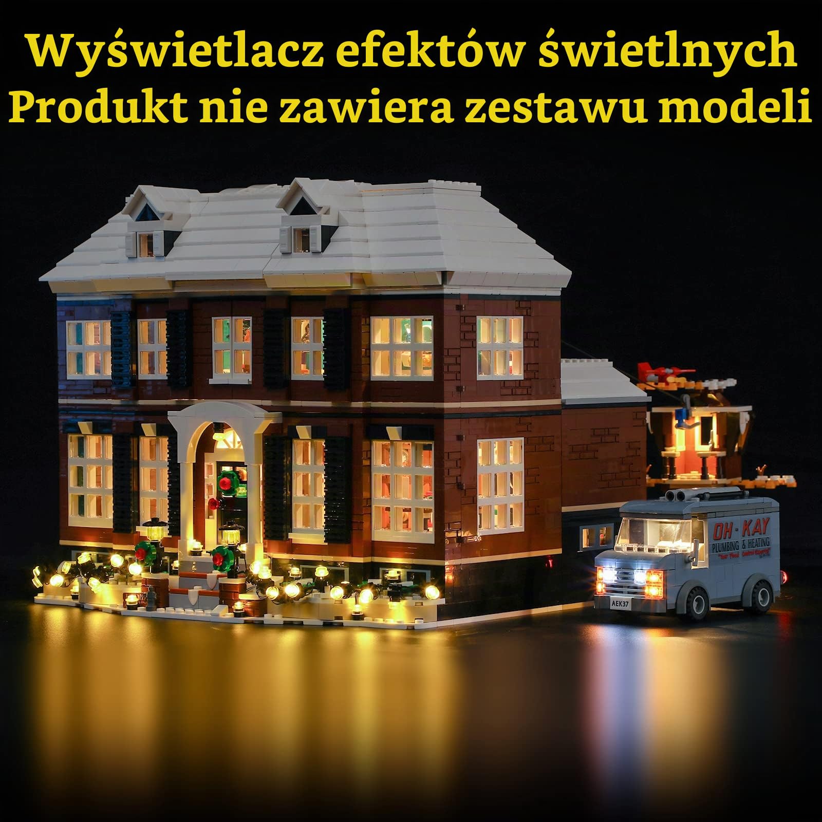 GEAMENT Oświetlenie LED Kompatybilne z LEGO Kevin sam w domu Ideas 21330 Model do Składania Klocków (Zestaw Modeli Niezawarty)