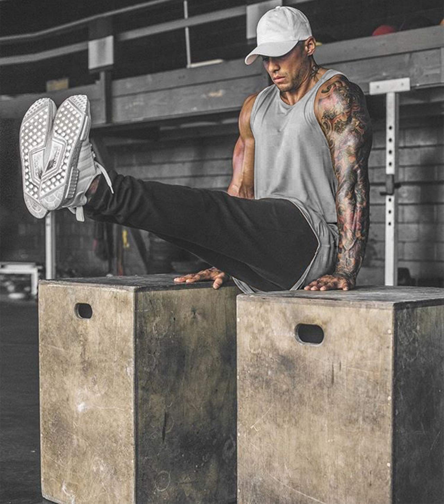 Coofandy, canotta da uomo ad asciugatura rapida, da palestra, muscoli, fitness, bodybuilding, maglietta senza maniche - - M