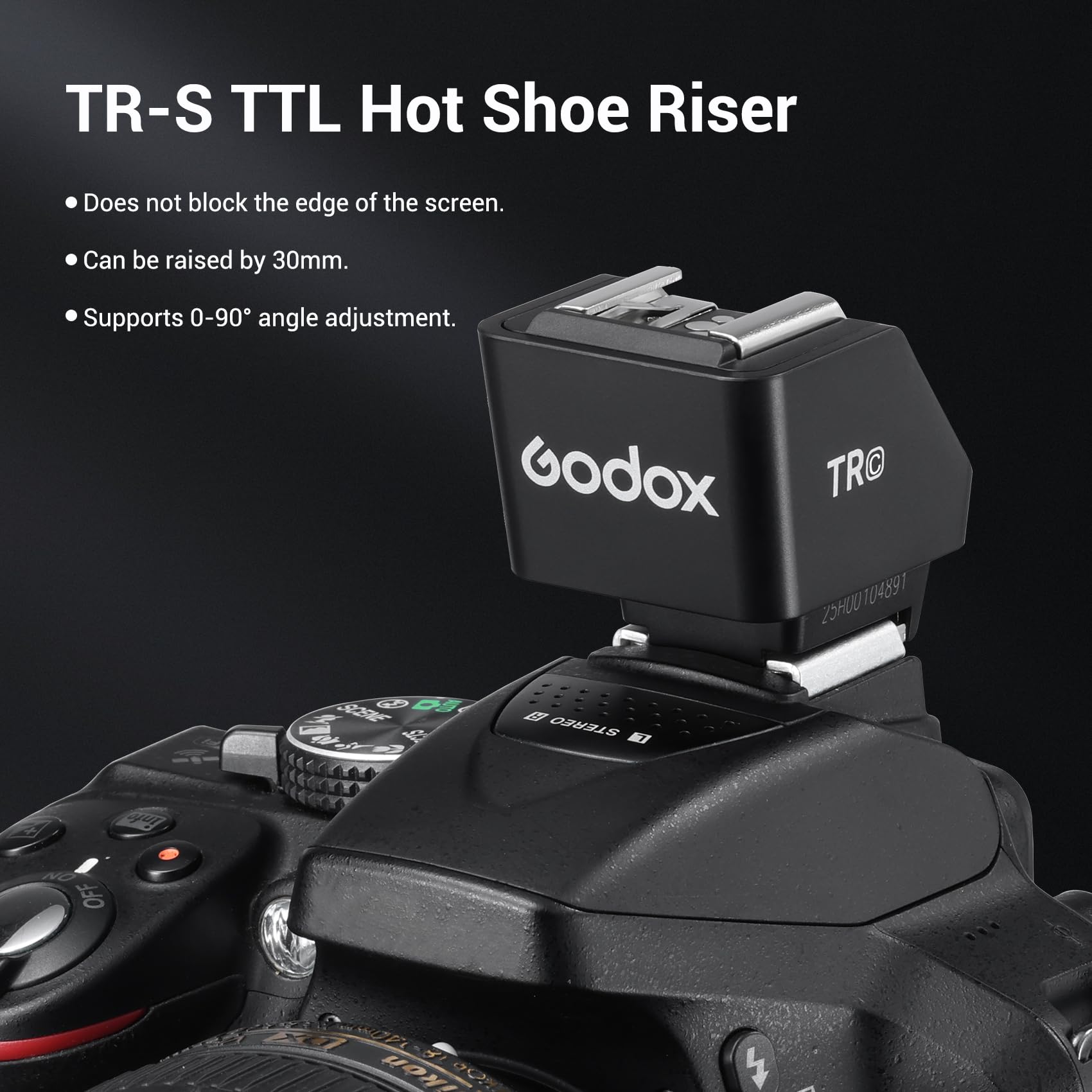 Godox TR-C - Rialzo a slitta TTL per Flash IT20-S IT20S IT30PRO-S IT30 Pro S, HSS 1/8000s,TR-C - Rialzo artiglio per fotocamere Canon
