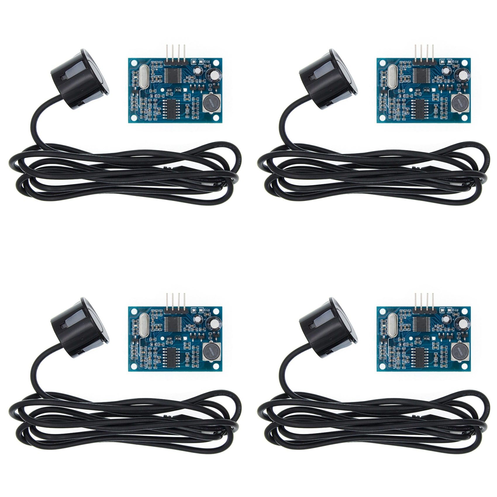 Jnchdghwa 4 Set JSN-SR04T Integrated Ultrasonic Module Distance Measuring Transducer Sensor Waterproof for