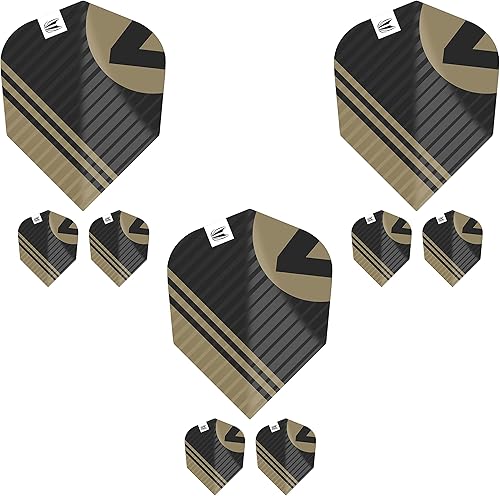 TARGET Dardos Chicane Design 3 x juegos de dardos Pro Ultra Black No.6 - 9 pulgadas en total