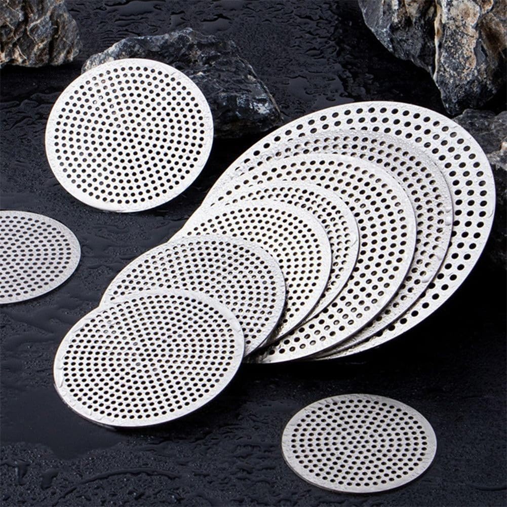 Houd uw afvoer schoon, ronde roestvrijstalen douche-gootsteenzeef, afvoerdeksel (9 cm Houd uw afvoer schoon, ronde roestvrijstalen douche-gootsteenzeef, afvoerdeksel (9 cm