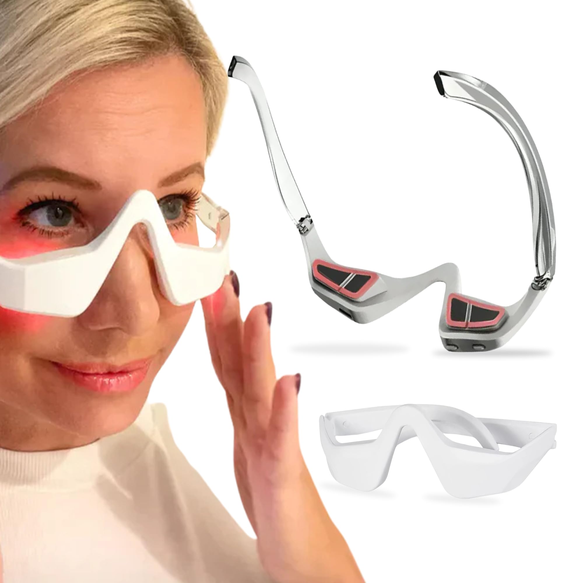 Renewa Skin EyeLift Under-Eye Skincare Tool with Red LED & Microcurrent Support | Compact Facial Device for a Refreshed Look