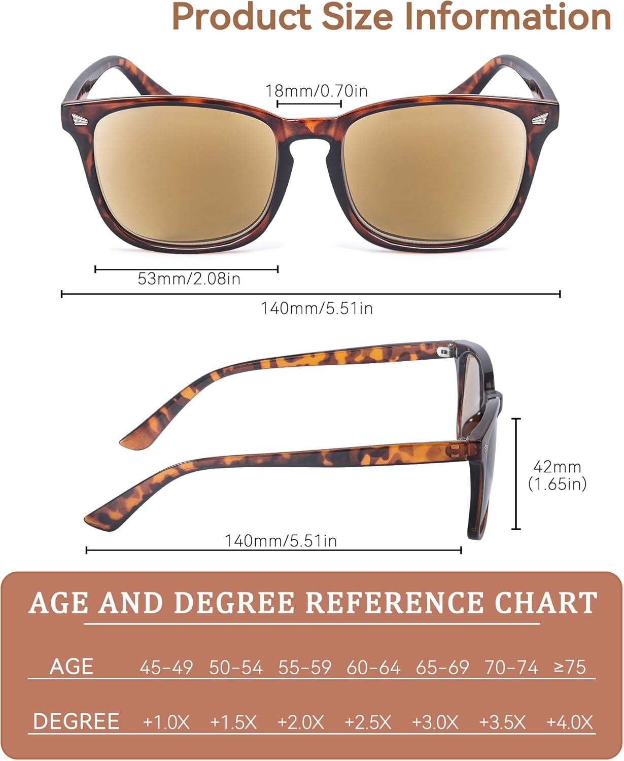 IGnaef Reading Sunglasses for Women Men, Full Lens readers Sunglasses UV400 Protection IF8082 - Image 5