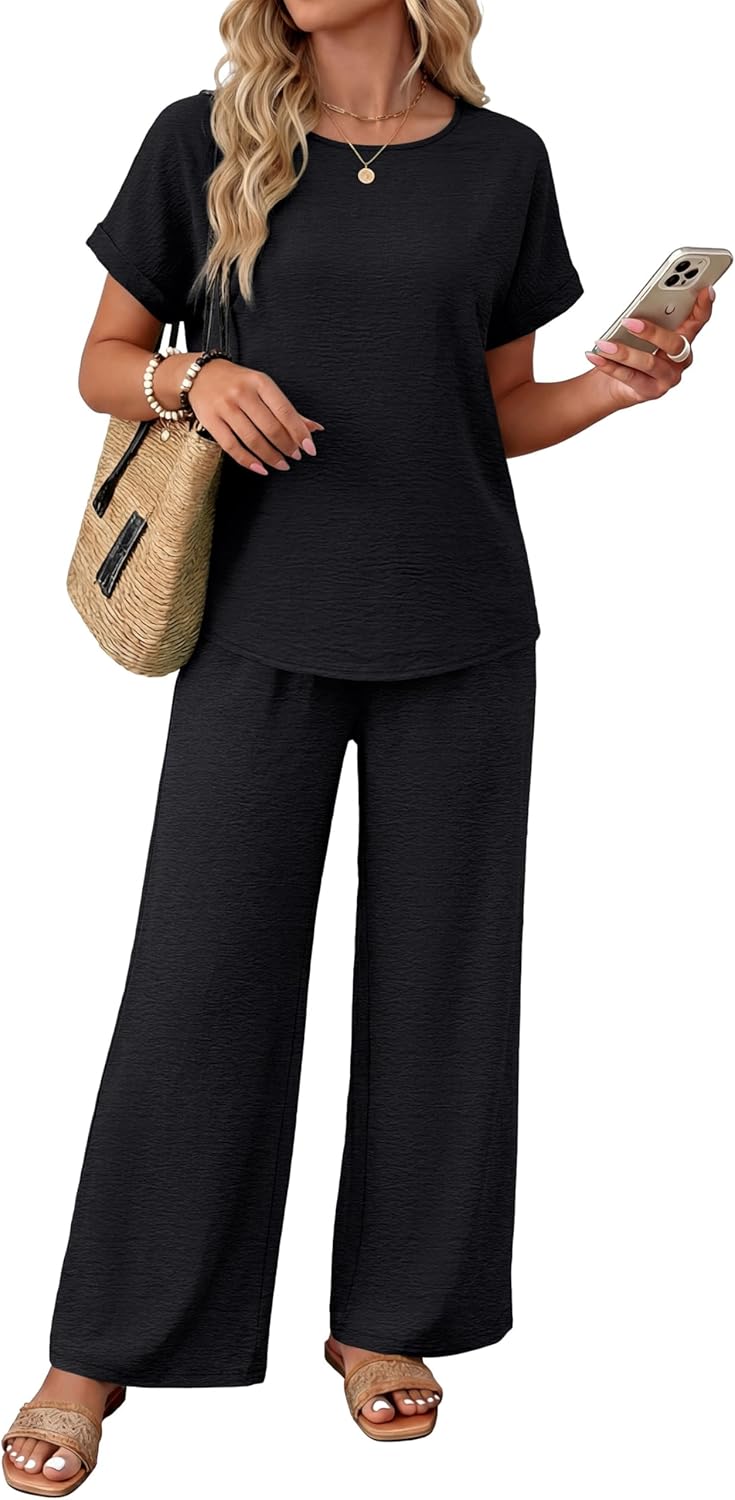 XIEERDUO Summer Sets For Women Linen Sets 2 Piece Matching Set Women Clothing Linen Pants Beach Vacation Outfits 2026
