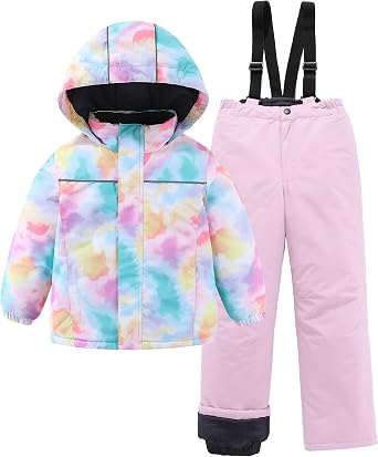 Hiheart Boys Girls Winter Ski Jacket & Pants Set 2-Piece Snowsuit