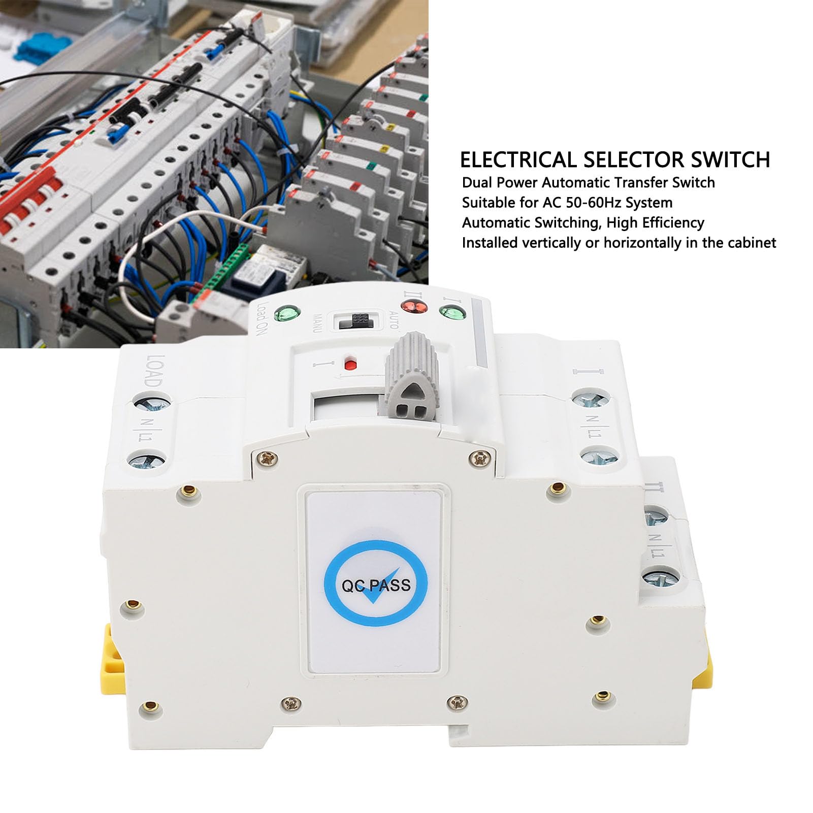 BORDSTRACT 2P 40A Interruptor de transferencia automática de doble potencia, conmutación rápida para generador, 220VAC